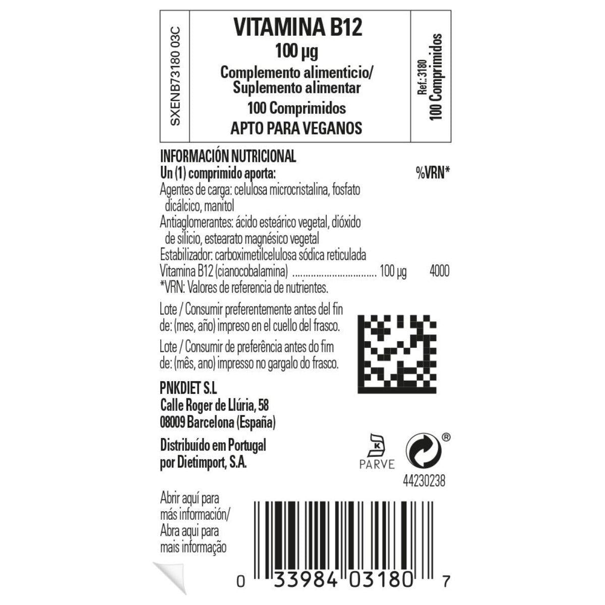 Pack 2x Vit B12 100mcg Solgar 100 Comp