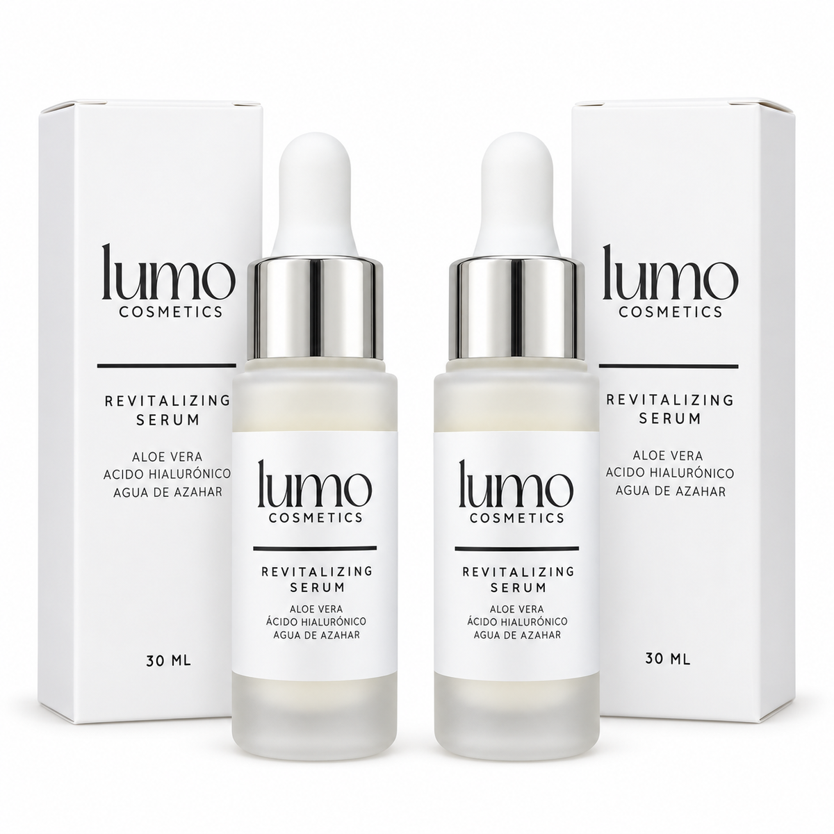 Lumo Cosmetics Sérum Facial Con Ácido Hialurónico, Aloe Vera Y Agua De Azahar – Pack De 2 × 30 Ml_1