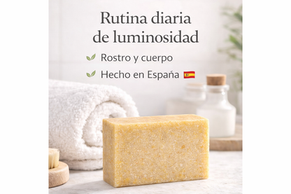 Jabón Sólido Natural con Cúrcuma y Ácido Kójico 100 g | Limpieza Iluminadora para el Rostro | M&amp;On Naturals_3