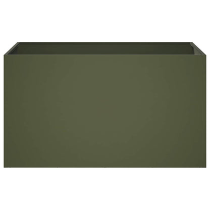 Macetero De Jardín 2 Uds. Verde Oliva 100 X 50 X 50 Cm_3