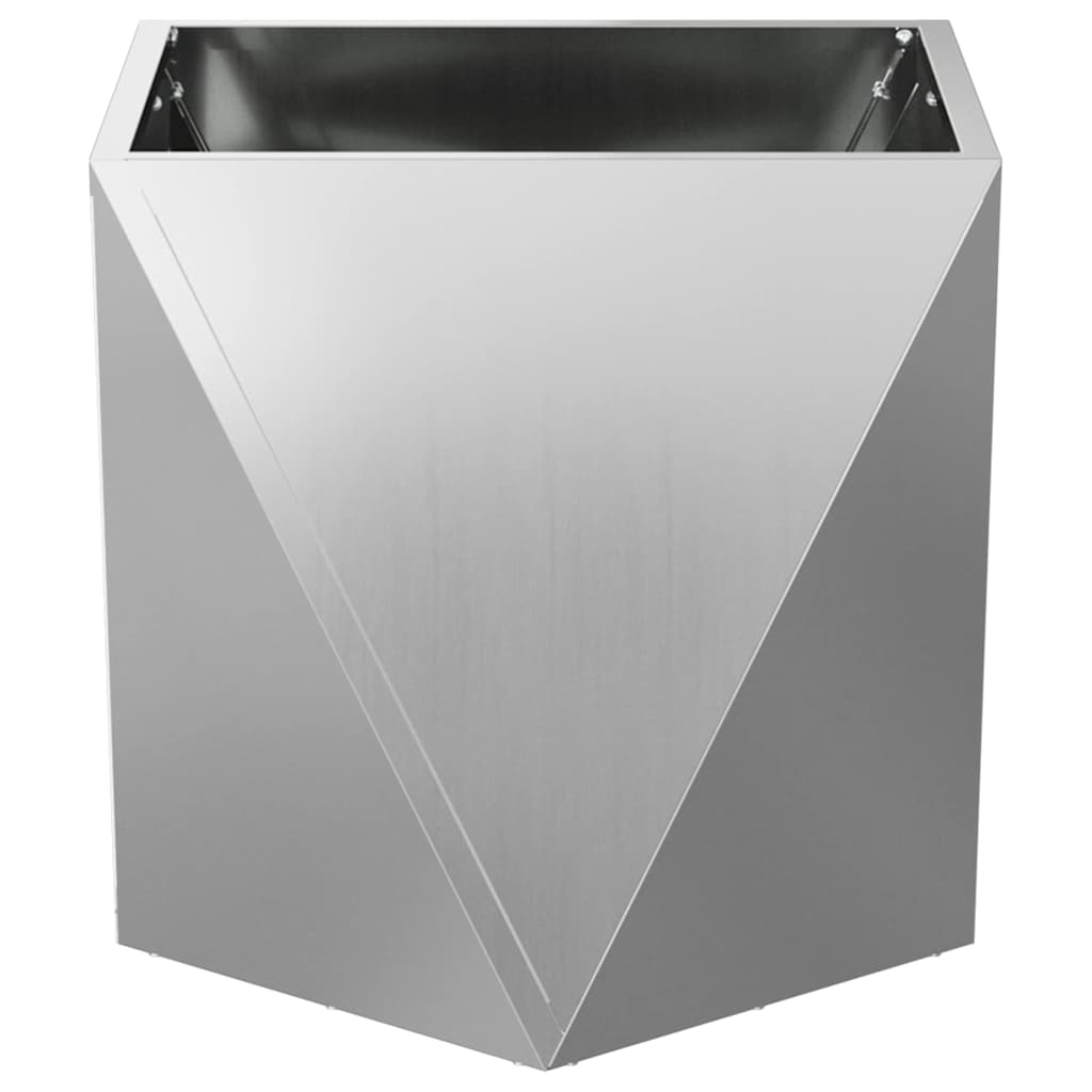 Jardinera Plateado 40 X 40 X 40 Cm Acero Galvanizado_4