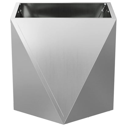 Jardinera Plateado 40 X 40 X 40 Cm Acero Galvanizado_4