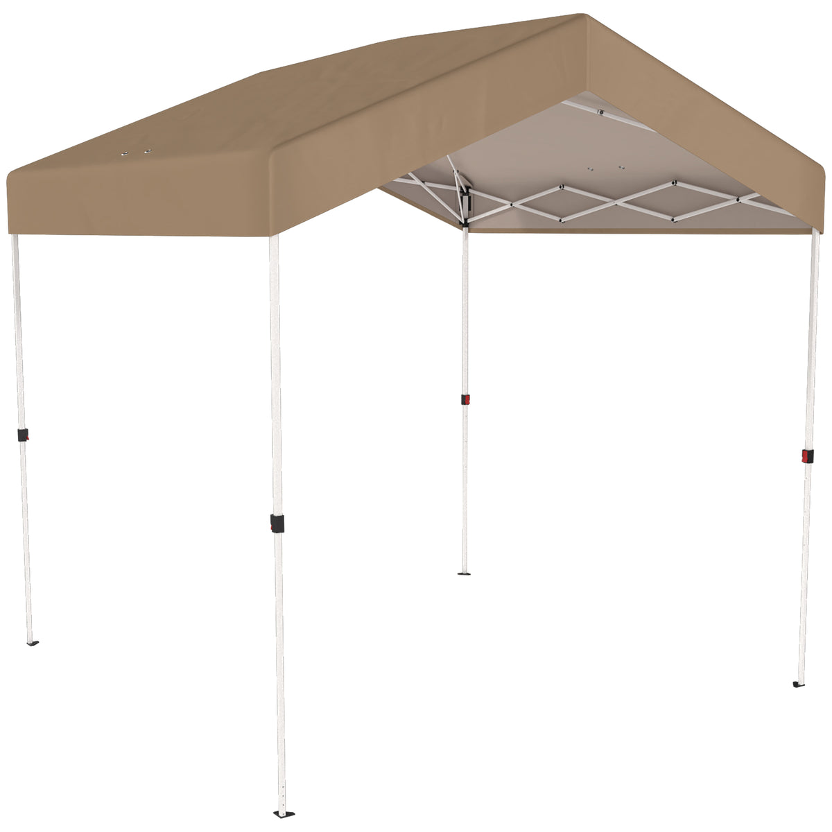 Carpa Plegable Outsunny Tela Oxford, Metal Beige 241x239x257 Cm_4