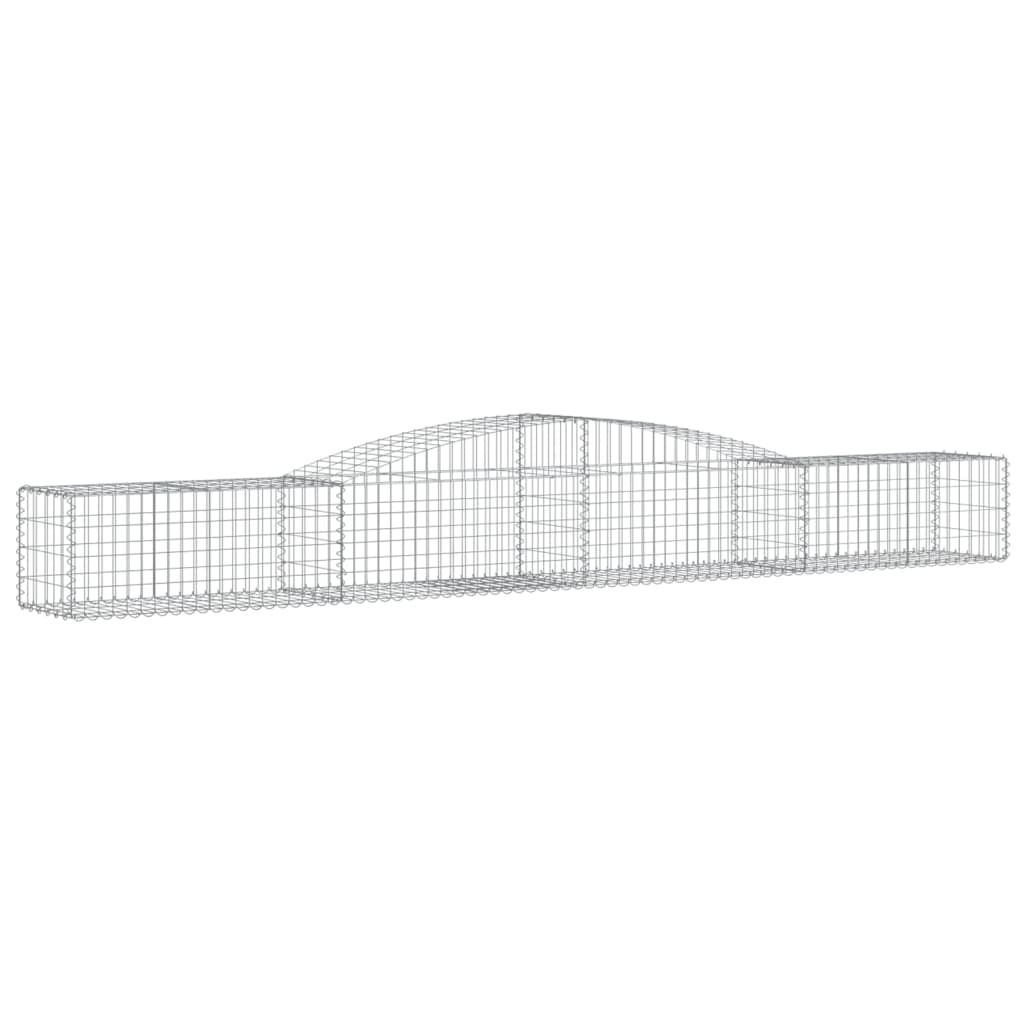 Cestas De Gaviones 8 Uds Forma De Arco Hierro 400x50x40/60 Cm_2