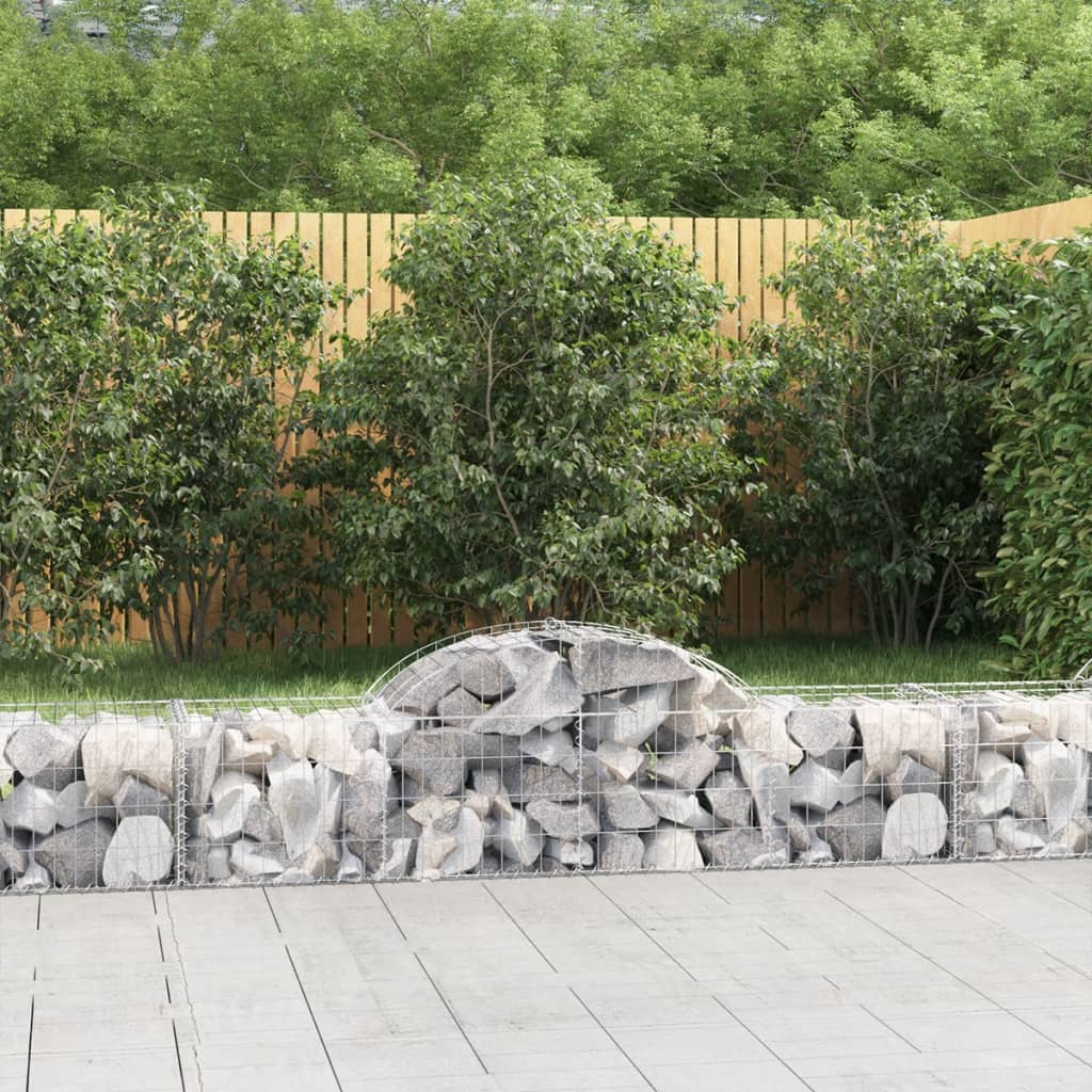 Cestas De Gaviones 30 Uds Forma De Arco Hierro 200x50x40/60 Cm_1