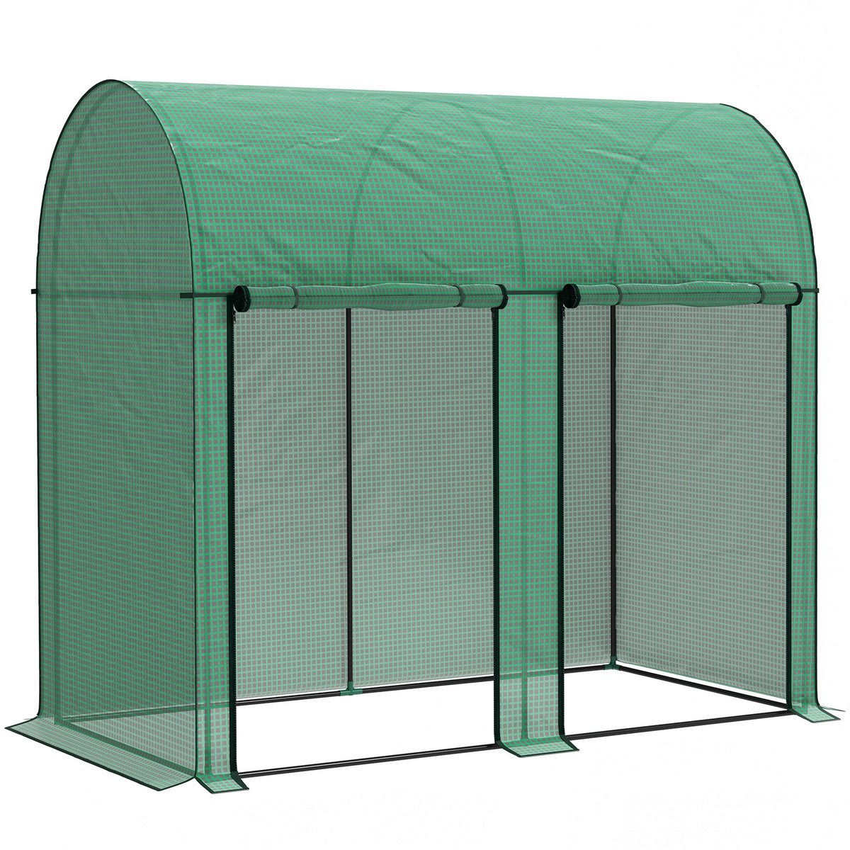 Invernadero De Jardín Outsunny Pe, Acero Verde 200x100x178 Cm 84h-064v00gn_0