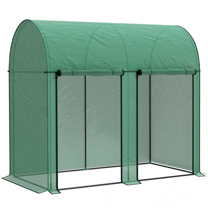 Invernadero De Jardín Outsunny Pe, Acero Verde 200x100x178 Cm 84h-064v00gn_0