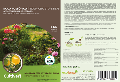 Cultivers Roca Fosfórica Ecológica 2x1kg | Contiene Fósforo, Calcio Y Hierro Apta Para Agricultura Ecológica Uso En…_1