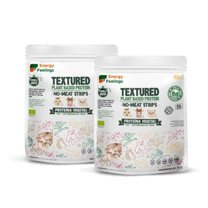 Proteína Vegetal Texturizada (PVT) Tiras de no carne ecológica 400 g