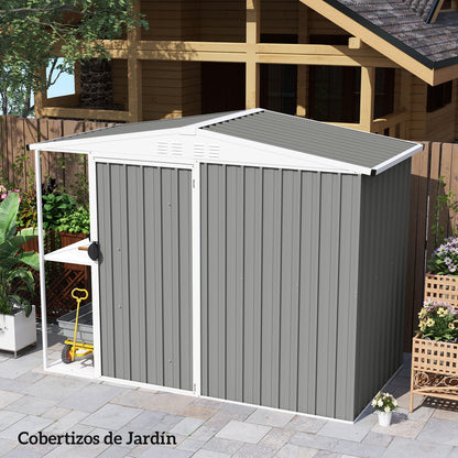 Paneles Acero Galvanizado Outsunny Acero Galvanizado Gris Claro 129x45 Cm 84h-021v00lg_5