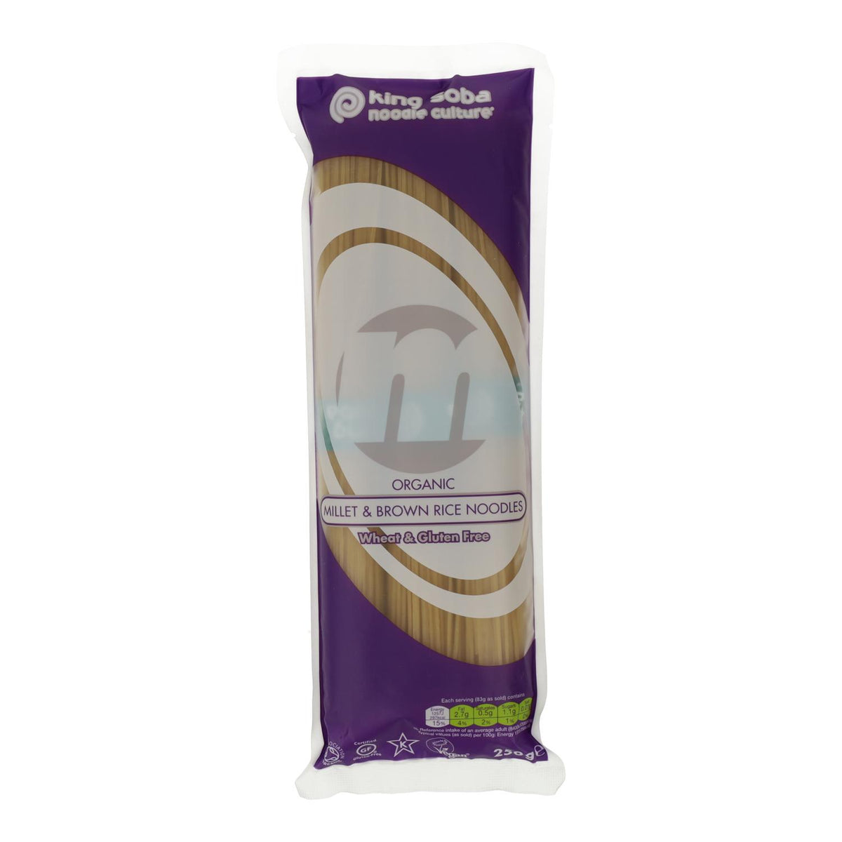 Pasta de Mijo y Arroz Integral sin gluten Bio en forma de Espagueti King Soba 250 g