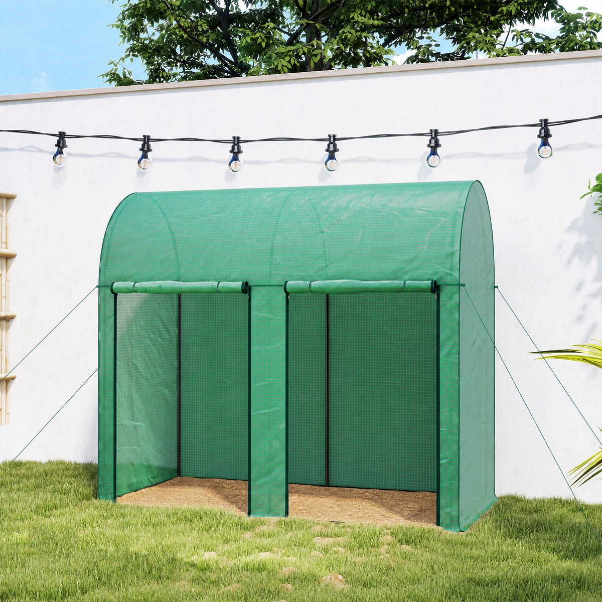 Invernadero De Jardín Outsunny Pe, Acero Verde 200x100x178 Cm 84h-064v00gn_1