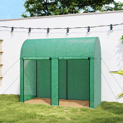 Invernadero De Jardín Outsunny Pe, Acero Verde 200x100x178 Cm 84h-064v00gn_1