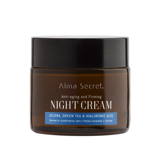 Crema de Noche Reparadora Antiedad Jojoba, Té Verde & Hialurónico Alma Secret 50 ml