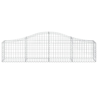 Cestas De Gaviones 9 Uds Forma De Arco Hierro 200x30x40/60 Cm_3