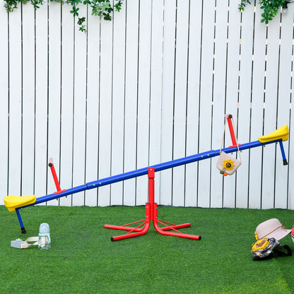 Balancín Giratorio Infantil Outsunny Multicolor 182x77x63 Cm_1