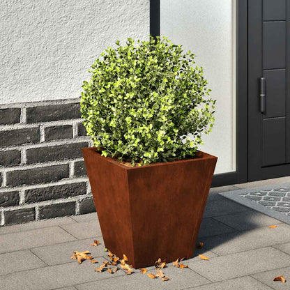 Jardinera Hexagonal De Acero Oxidado 30x30x30 Cm_1