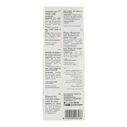 Pack 12 x Bebida de Avena con Coco Amandín 1 L