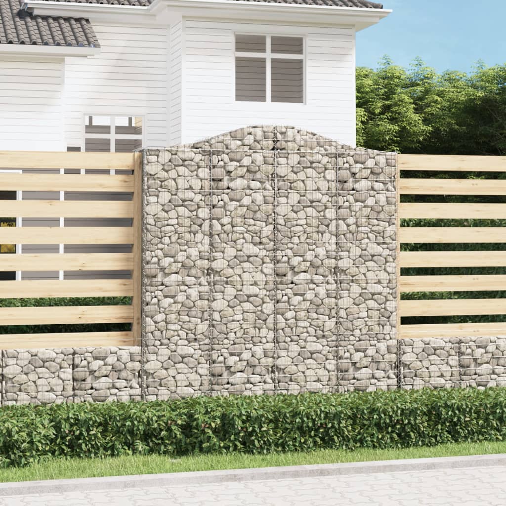 Cestas De Gaviones 4 Uds Forma De Arco Hierro 200x50x220/240 Cm_1
