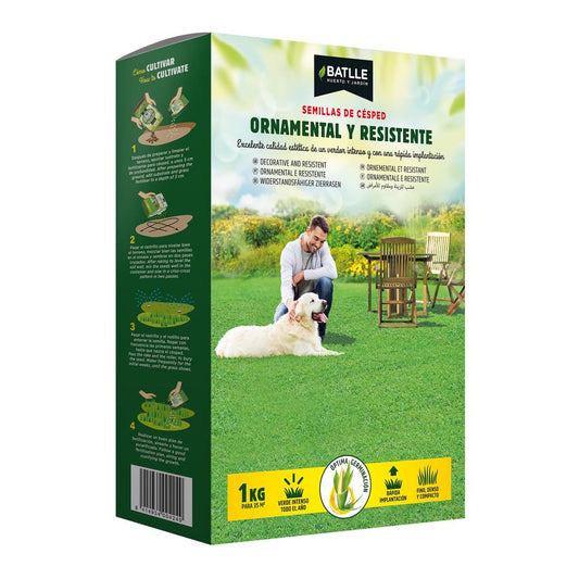 Semillas césped ornamental y resistente Batlle 5 Kg