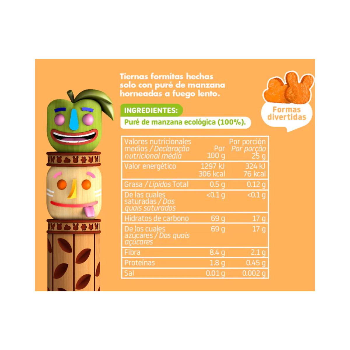 Snack de manzana ECO 25g, Triboo
