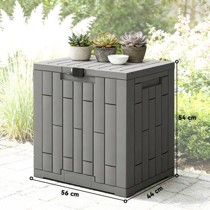 Arcón De Almacenaje Outsunny Pp Gris 56x44x54 Cm_2
