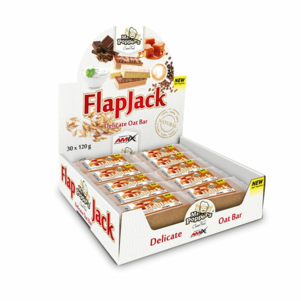 Barrita Flap Jack 30x120gr Sabor Doble Chocolate Mr.popper's Amix_0