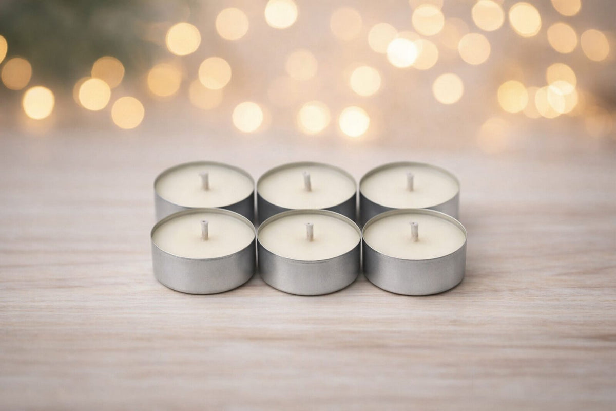 Pack aromático natural con quemador Buda – Wax Melts de soja, romero, tomillo y pino + 6 velas de té – Lismare_5