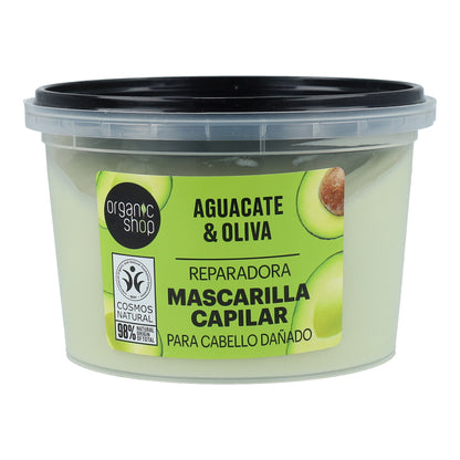 Mascarilla Capilar Reparadora Express Aguacate y Oliva Organic Shop 250 ml