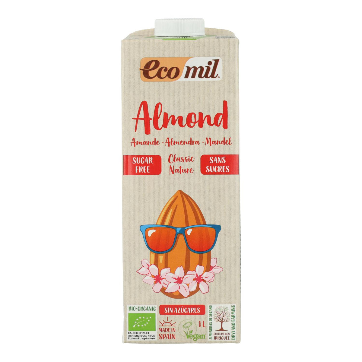 Bebida vegetal Almendra classic Nature bio sin azúcar Ecomil 1L