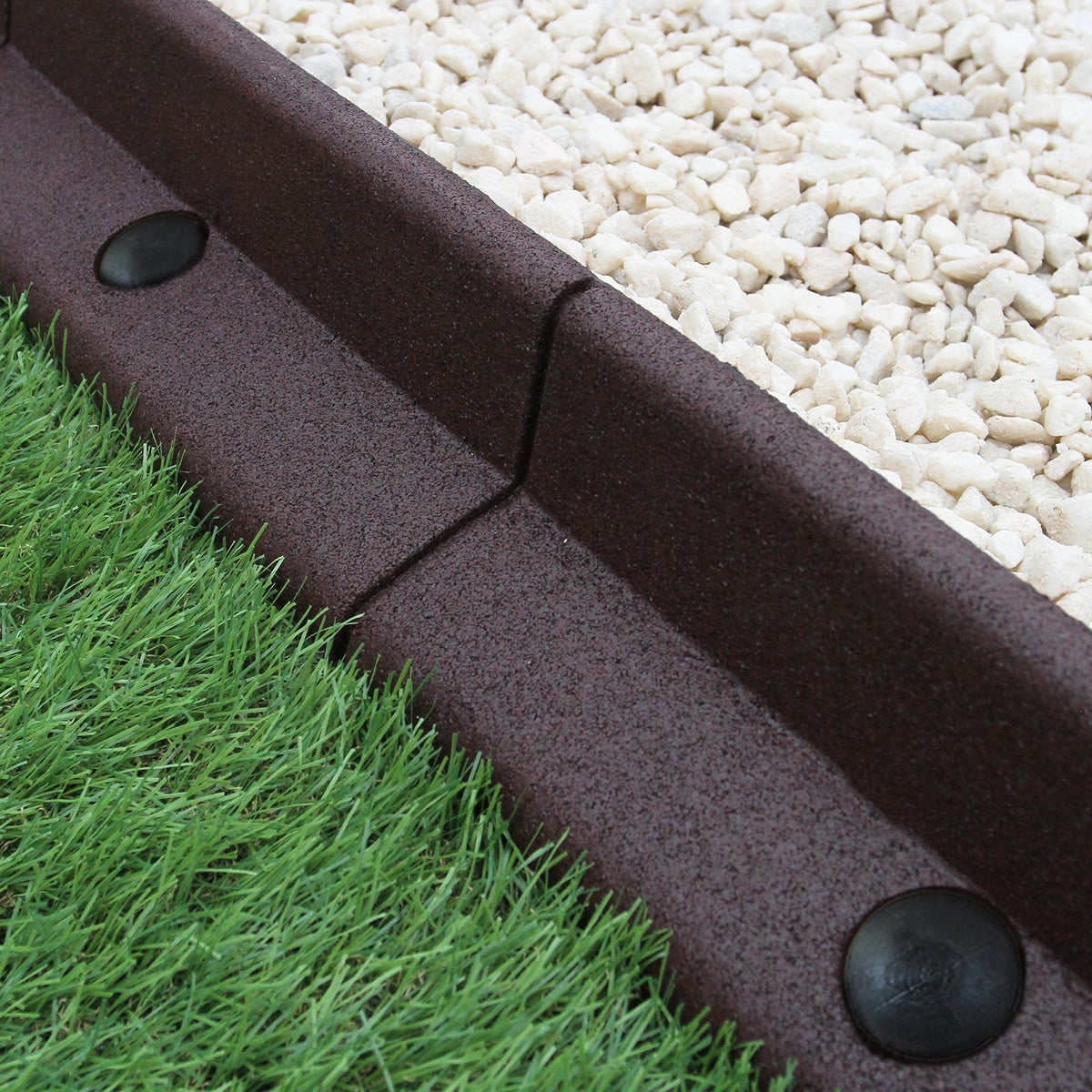 Bordes De Césped Marrón Flexibles Jardín Bordes De Césped Paquete De 4 X 1.2m_1