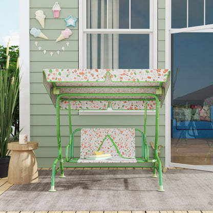 Columpio Jardín Infantil Aiyaplay Acero, Poliéster Verde 112x75x120 Cm_3