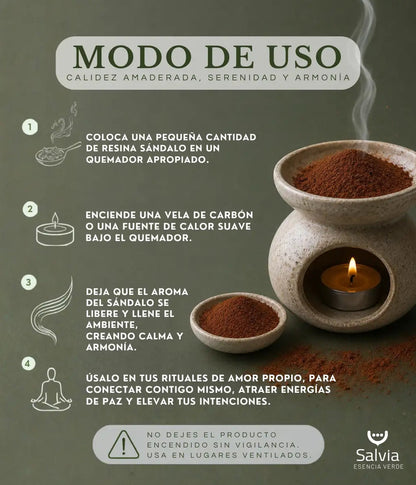 Salvia - Resina Sándalo En Polvo, Granel | 50g_3