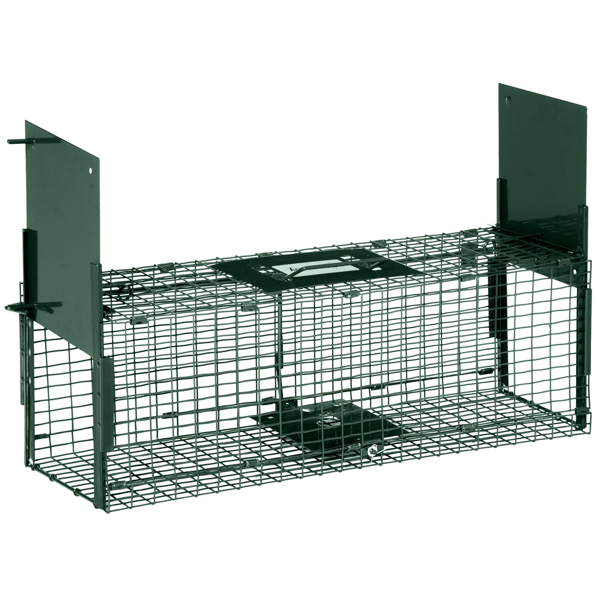 Trampa Para Animales Outsunny Acero Verde 60x18x20 Cm_0