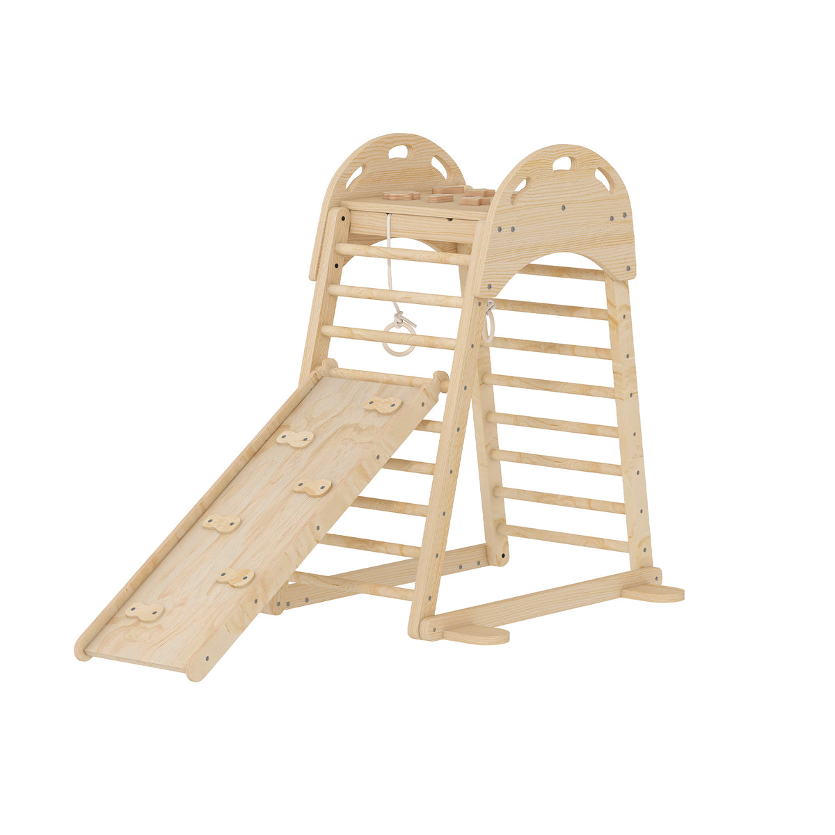 Triángulo De Escalada Aiyaplay Madera Contrachapada, Madera De Pino Madera Natural 180x89x59 Cm 331-102v00nd_0