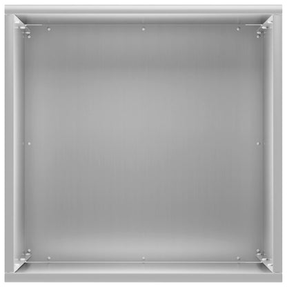Macetero De Jardín Plateado 30 X 30 X 50 Cm Acero Galvanizado_3