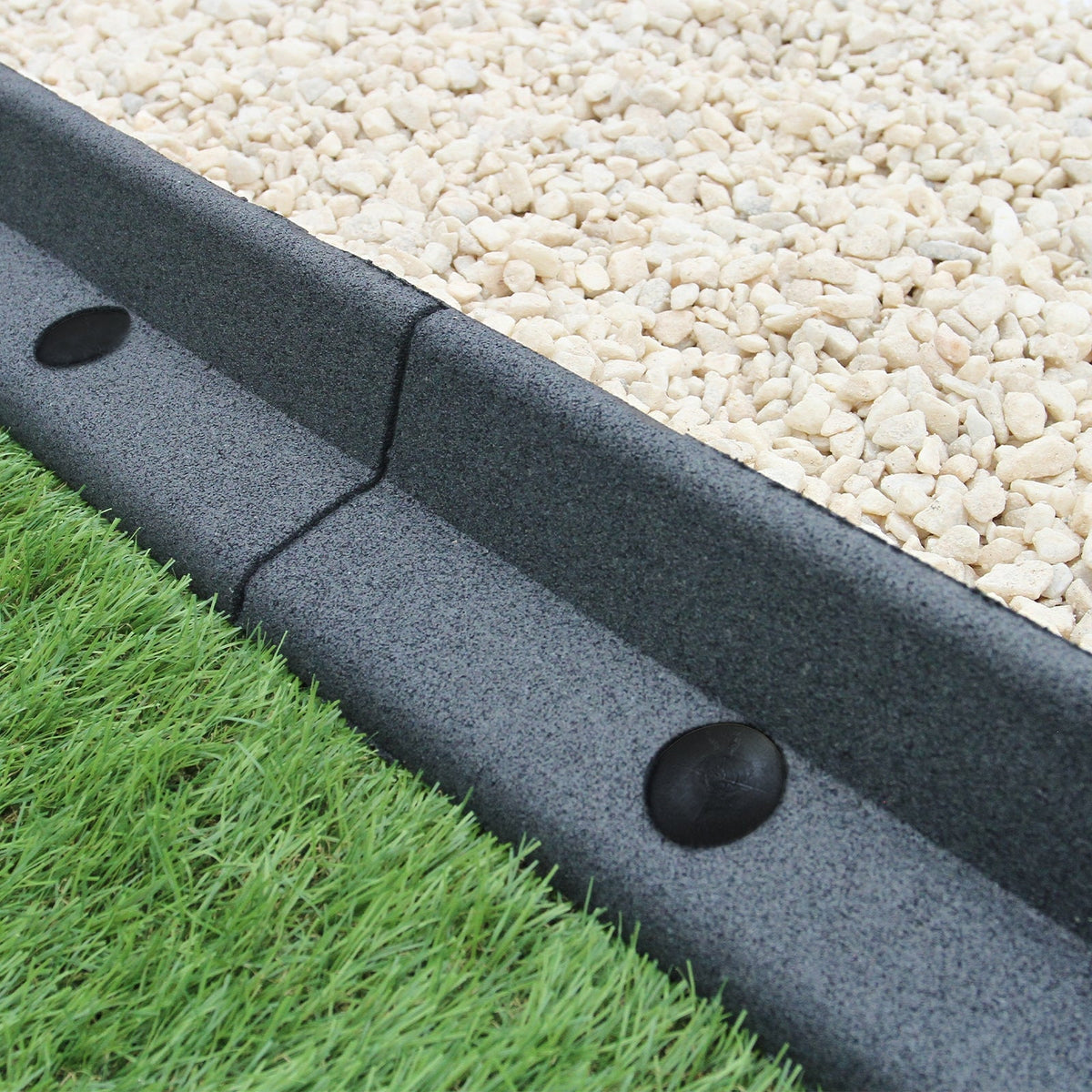 Bordes De Césped Gris Flexibles Jardín Bordes De Césped Paquete De 6 X 1.2m_1