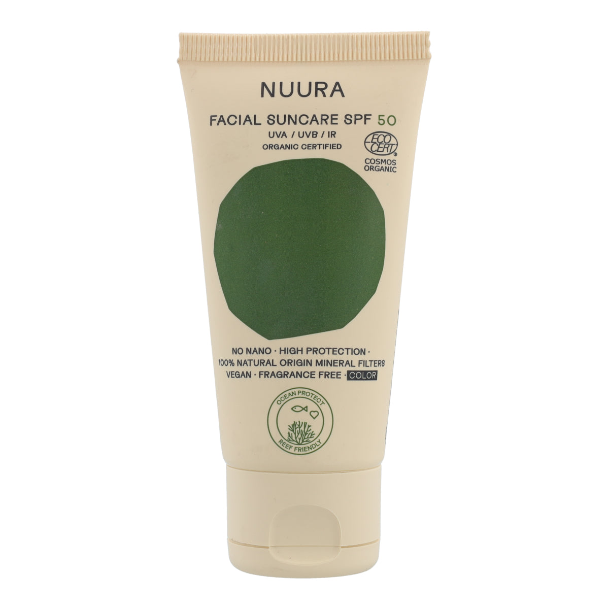 Protector Solar Facial con Color SPF50 Tubo Nuura 50 ml