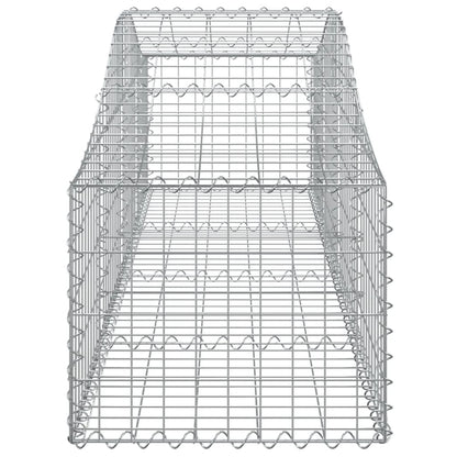 Cestas De Gaviones 14 Uds Forma De Arco Hierro 200x50x40/60 Cm_4