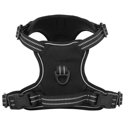 Arnés Para Perros Con Bandas Reflectantes Ajustables Negro Xl_0