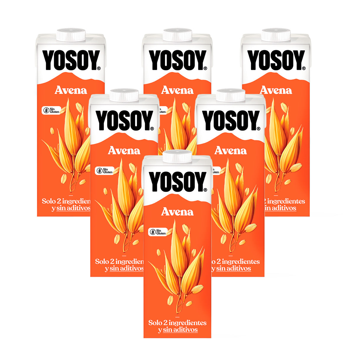 Pack 6 uds Bebida de Avena Sin Gluten YOSOY 1L