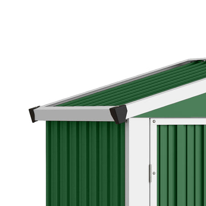 Caseta De Jardín Outsunny Acero Galvanizado Verde 133x87x178 Cm_5