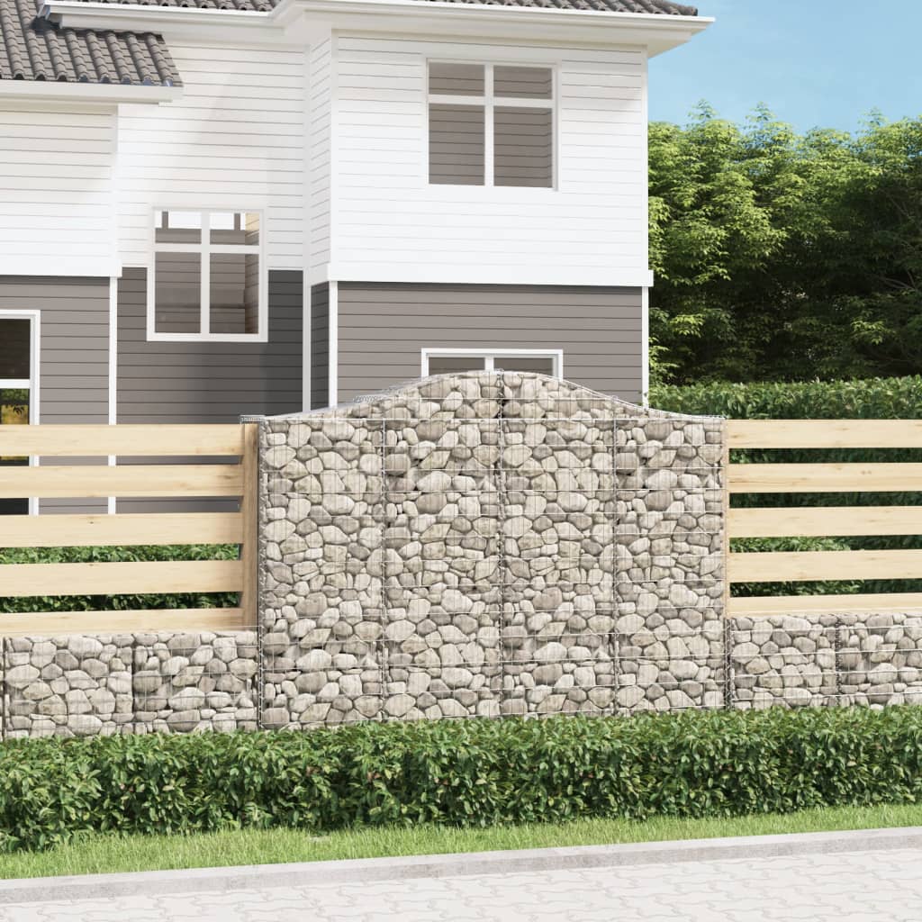Cestas Gaviones 11 Uds Forma De Arco Hierro 200x50x160/180 Cm_1