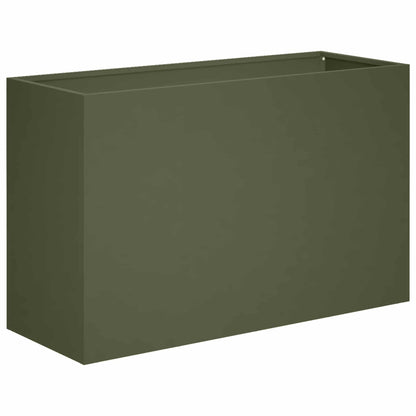 Macetero De Jardín 2 Uds. Verde Oliva 80 X 30 X 50 Cm_2