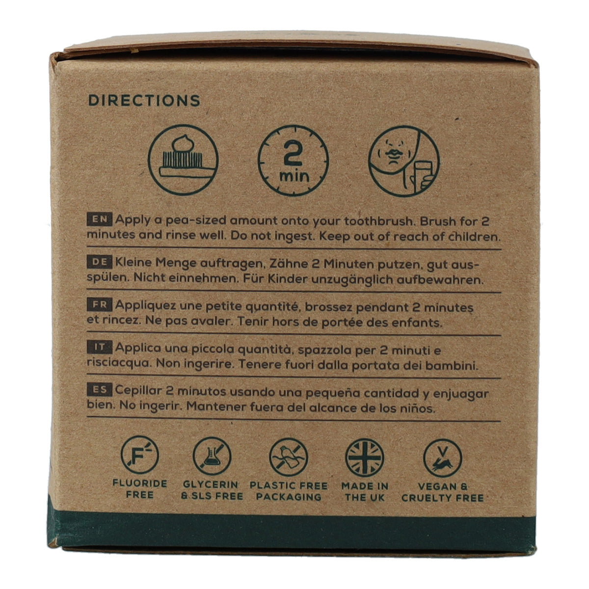 Dentífrico natural Hierbabuena  y Coco Georganics 120 ml
