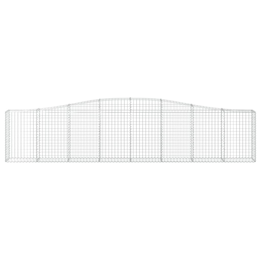 Cestas De Gaviones 15 Uds Forma De Arco Hierro 400x30x80/100 Cm_3