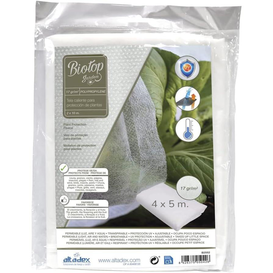 Tela protección de cultivos antiheladas Biotop 4 x 5 m 17 g/m²