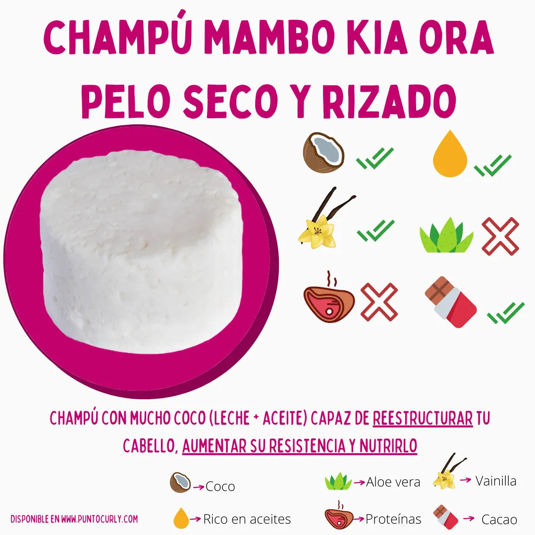 Champú Sólido Mambo Para Cabello Seco O Rizado Kia Ora 85g_1