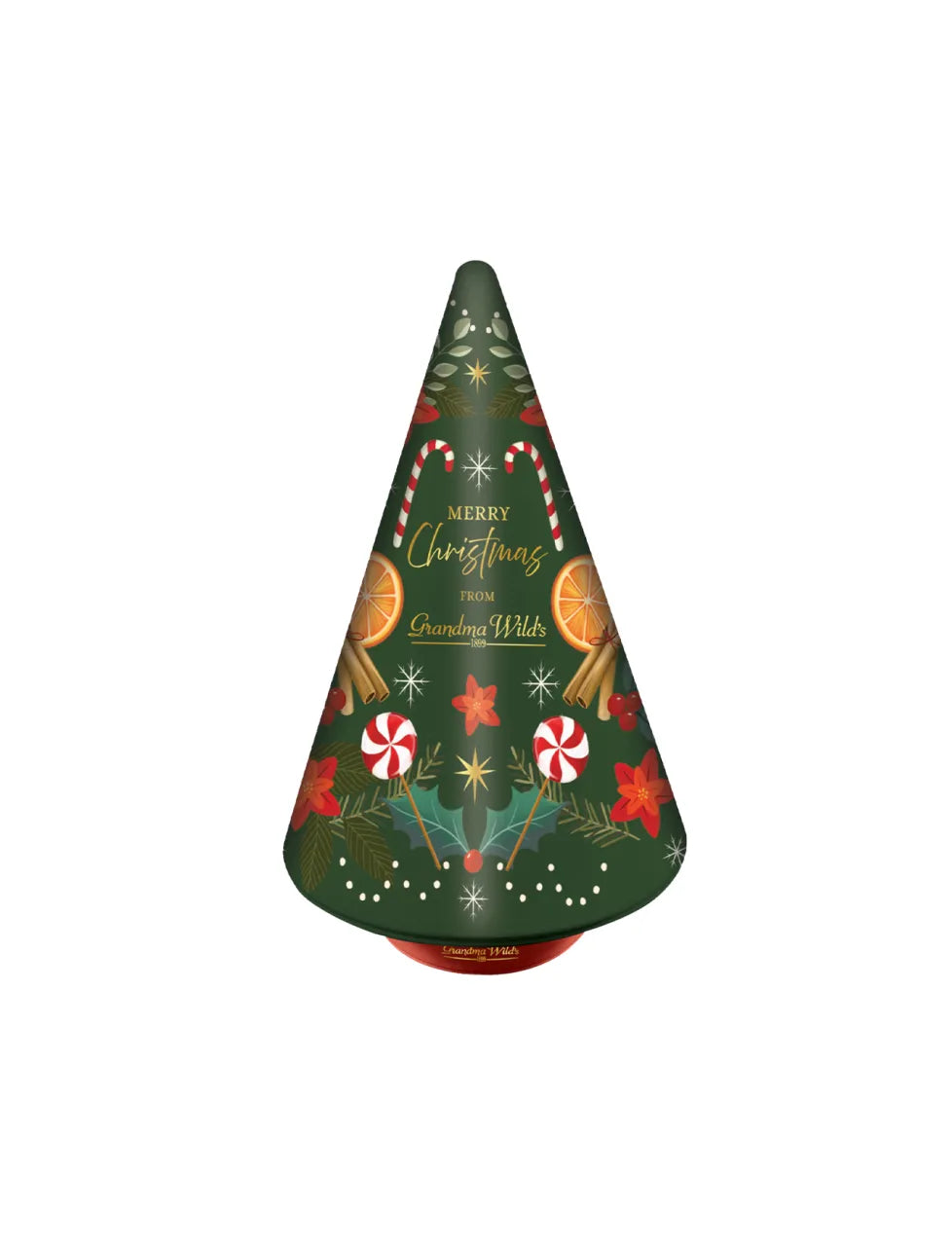 Lata Musical Árbol Navideño Con Bastones De Caramelo Y Galletas – 250 G_0