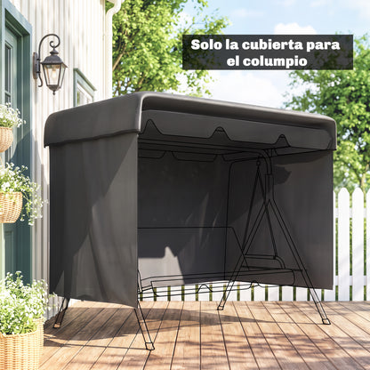 Funda Para Columpio Outsunny Pe Gris Oscuro 215x155x150 Cm_4